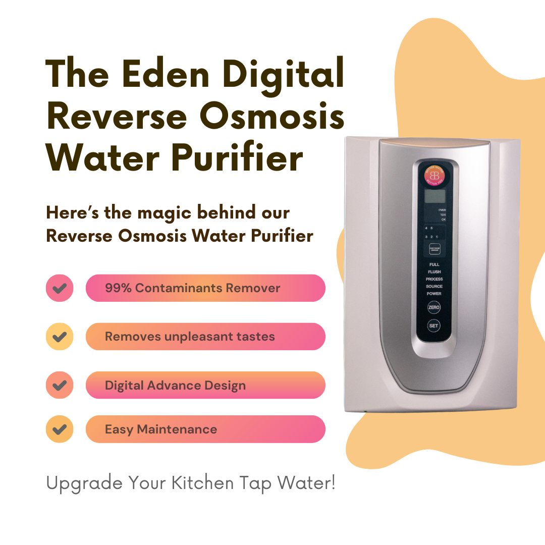 The Eden Digital Reverse Osmosis Water Purifier - Under The Sink